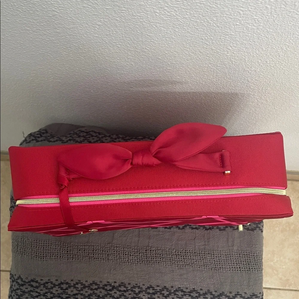 Elegant Red and Pink Women's cosmetic Bag